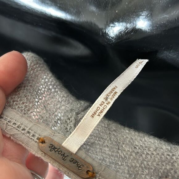 Free people alpaca wool assymetrical hem sweater soft cozy small knit - Picture 4 of 5